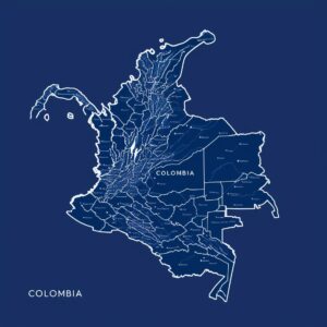 Mapa de Colombia unicamente de este color 1D49EF - SMF360